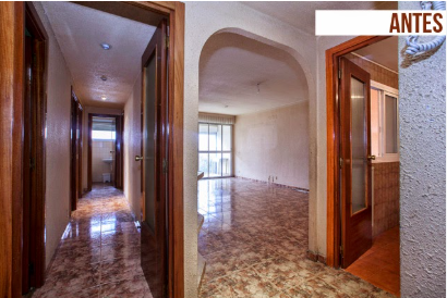 Antes de la reforma integral del piso en Teruel